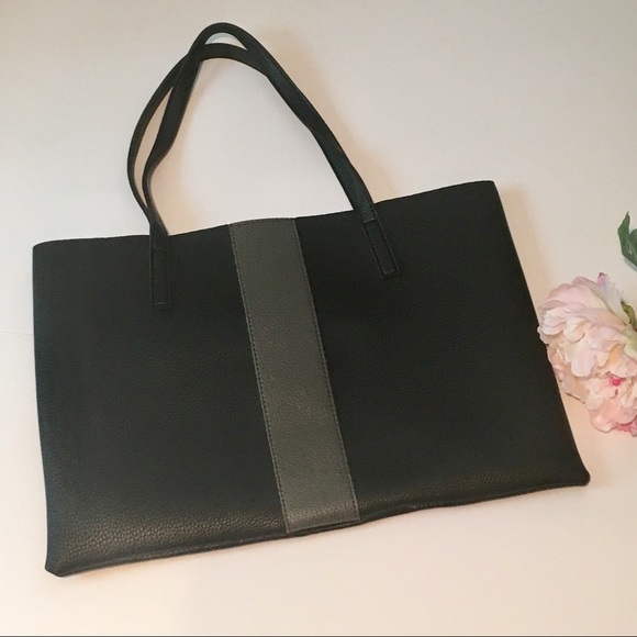 Vince Camuto tote, black and gray - Picture 2 of 6